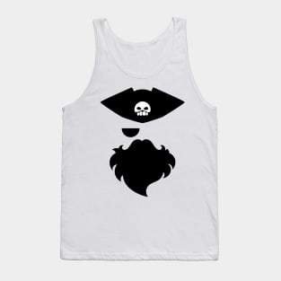 Pirate abstract drawing with skull on the hat Tank Top